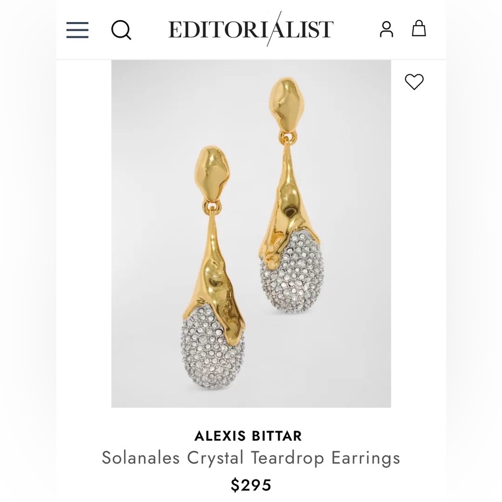 ALEXIS BITTAR Solanales Crystal-Teardrop Earrings - Picture 6 of 6
